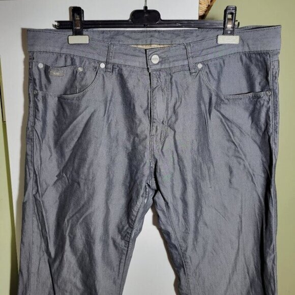 Hugo Boss relaxed fit casual dress pants trousers jeans dark gray size 38 - Picture 2 of 12